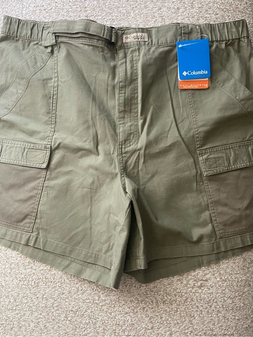 COLUMBIA PFG Omni Shade SPF 15 Shorts Fishing Green Made In Indonesia Men’s 2X